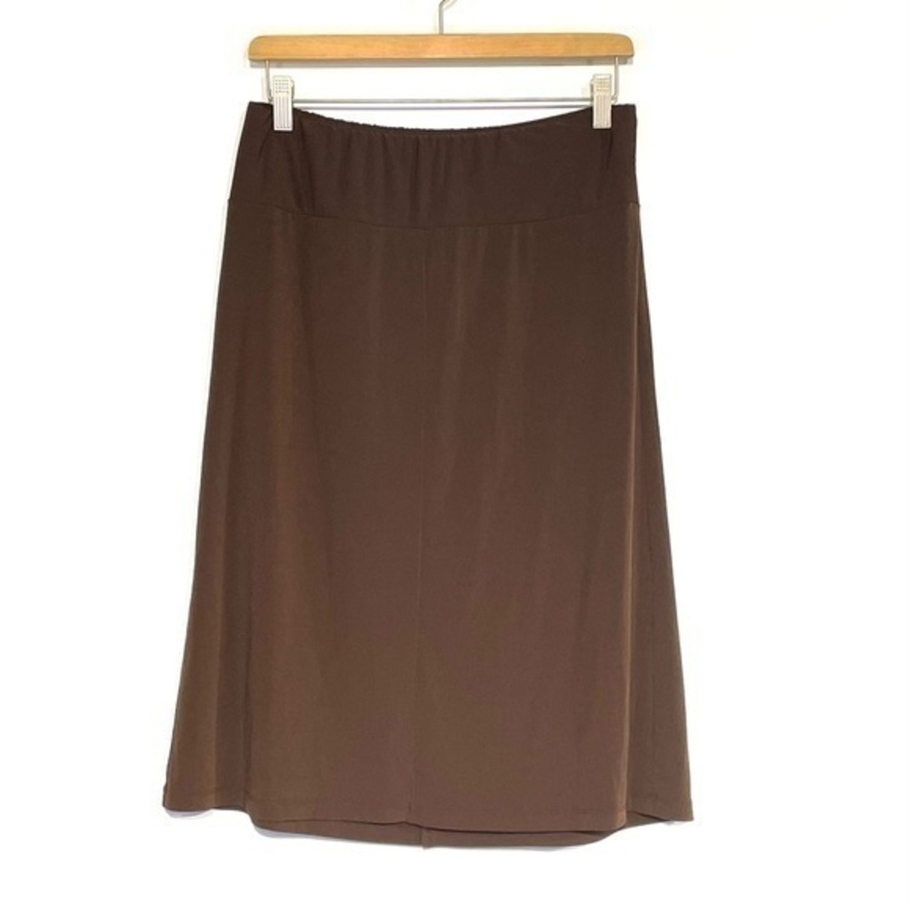Motherhood Maternity Skirt Matte Jersey Small Brown Office Maternity Wardrobe